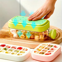 Ice Bottle Mold — Press & Release Ice Cube Maker with Straw