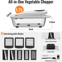 8-in-1 Vegetable Chopper — Mandoline Slicer with Container