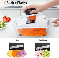 8-in-1 Vegetable Chopper — Mandoline Slicer with Container