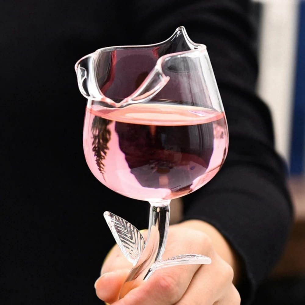 Rose Cocktail Glass — Elegant Stemmed Wine Goblet