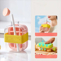 Ice Bottle Mold — Press & Release Ice Cube Maker with Straw