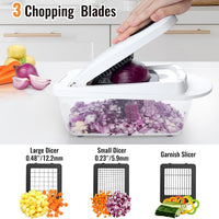 8-in-1 Vegetable Chopper — Mandoline Slicer with Container