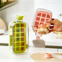 Ice Bottle Mold — Press & Release Ice Cube Maker with Straw