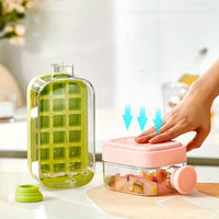 Ice Bottle Mold — Press & Release Ice Cube Maker with Straw
